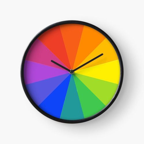 Horloge Murale Roue chromatique 30cm Décoration Artistique pour Cheminée, Maison, Chambre et Bure