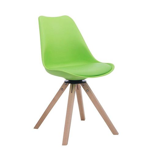 Chaise De Salle À Manger Troyes Pivotante Piétement En Forme Carrée , Vert/Nature