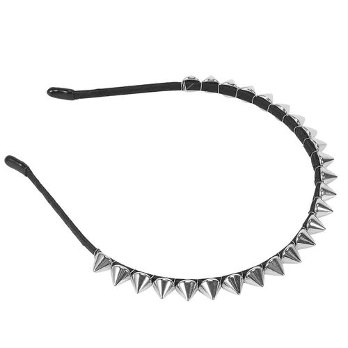 Silver Metal Stud Bandeau Hair Head Band Aliceband Punk Girl