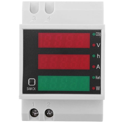 Wattmètre AC 200-450V Type rail DIN à affichage numérique ampèremètre voltmètre