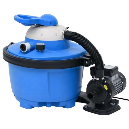 Pompe de filtration à sable Bleu et noir 385x620x432mm 200W 25L