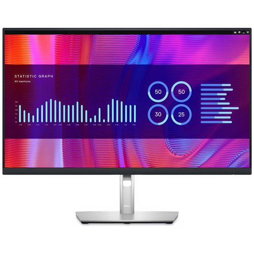 Dell P2723DE - Écran LED - 27" (26.96" visualisable) - 2560 x 1440 QHD @ 60 Hz - IPS - 350 cd/m² - 1000:1 - 5 ms - HDMI, DisplayPort, USB-C - Conformité TAA - avec 3 ans de Advanced Exchange...