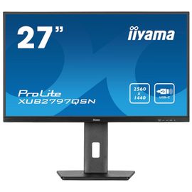 iiyama ProLite XUB2797QSN-B2 - Écran LED - 27" - 2560 x 1440 QHD @ 100 Hz - IPS - 300 cd/m² - 1300:1 - 1 ms - HDMI, DisplayPort, USB-C - haut-parleurs - noir, mat