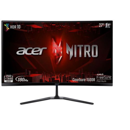 Acer Nitro ED270U P2bmiipx - ED0 Series - écran LED - jeux - 27" - 2560 x 1440 QHD @ 165 Hz - VA - 250 cd/m² - 1 ms - 2xHDMI, DisplayPort - haut-parleurs - noir