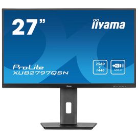 iiyama ProLite XUB2797QSN-B1 - Écran LED - 27" - 2560 x 1440 WQHD @ 100 Hz - IPS - 250 cd/m² - 1300:1 - 1 ms - HDMI, DisplayPort, USB-C - haut-parleurs - noir, mat