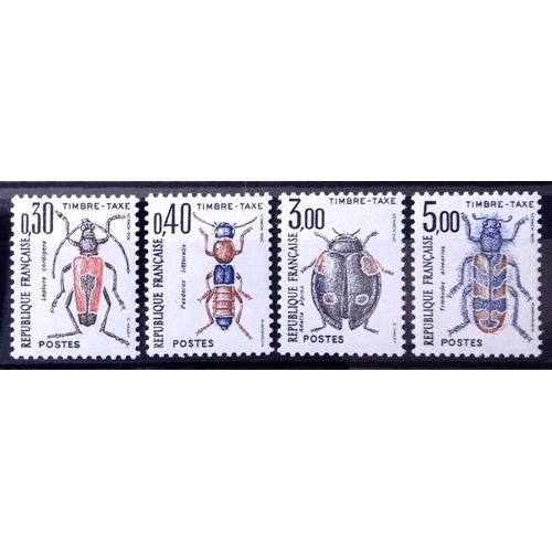 Taxes Insectes Coléoptères De 1983 - N° 109 110 111 112 Neufs** Luxe (= Sans Trace De Charnière) - Cote 4,65 - France Année 1983 - Brn83 - N10997