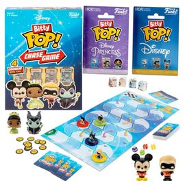 Figurines Disney Bitty Pop Funko Pop Coffret 4 Figurines Disney + 48 Cartes + 12 Jetons + 1 Plateau + 4 Supports De Figurines + 4 Dés - Bitty Pop