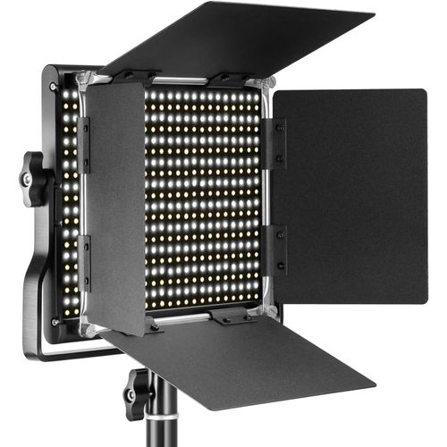 NEEWER Panneau Vidéo LED en Métal Professionnelle,Prise de Vue Vidéo,Cadre en Métal Durable,Intensité Variable 660 Perle,avec Support en U & Volets Coupe-flux,Température Bicolore de 3200-5600K CRI96+