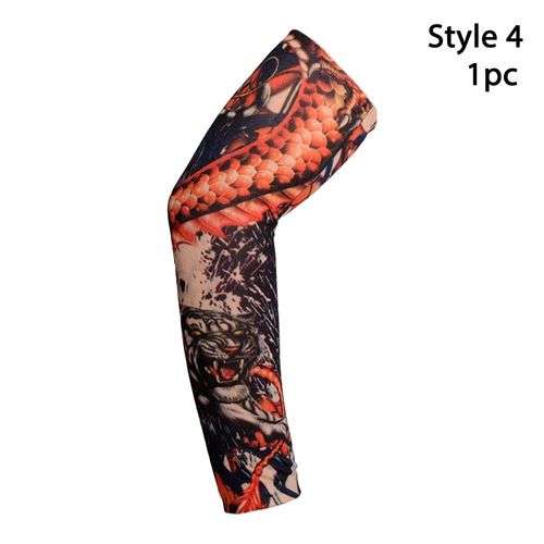 Manchons De Bras À Fleurs De Protection Solaire,Refroidissement D'été,Sport De Plein Air,Protection Uv,Course À Pied,Tatouage,1 Pièce #E