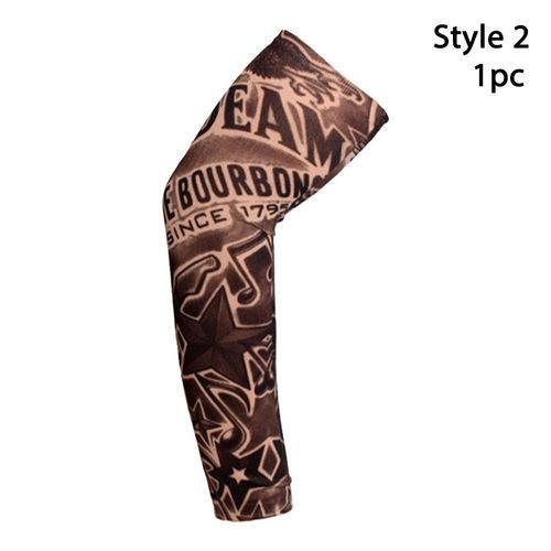 Manchons De Bras À Fleurs De Protection Solaire,Refroidissement D'été,Sport De Plein Air,Protection Uv,Course À Pied,Tatouage,1 Pièce #C