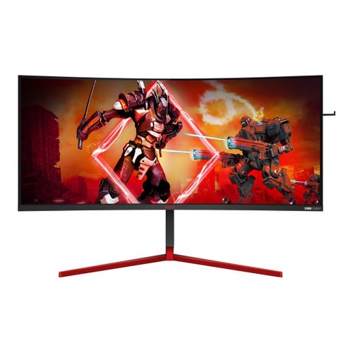 AOC Gaming AG353UCG - AGON Series - écran LED - jeux - incurvé - 35" - 3440 x 1440 WQHD @ 200 Hz - 1000 cd/m² - 2500:1 - DisplayHDR 1000 - 2 ms - HDMI, 2xDisplayPort - haut-parleurs - noir, rouge
