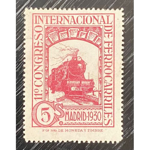 Timbre Espagne Congreso Internacional Ferrocarriles - Madrid 1930