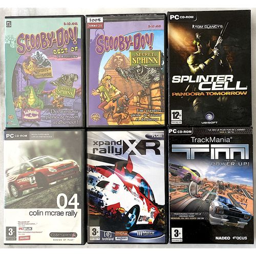 Lot De 6 Jeux Pc Cd Rom