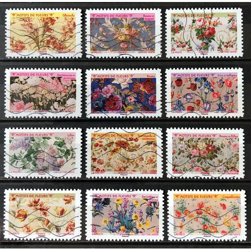 Série Motifs De Fleurs - Très Jolis N° 1989 1990 1991 1992 1993 1994 1995 1996 1997 1998 1999 2000 Obl - France Année 2021 - Brn83 - N33227