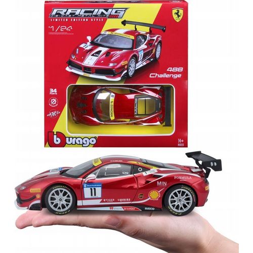 Véhicules Miniatures Die Cast 1/24 Kit A Monter Ferrari Racing  - 488 Challenge 2017