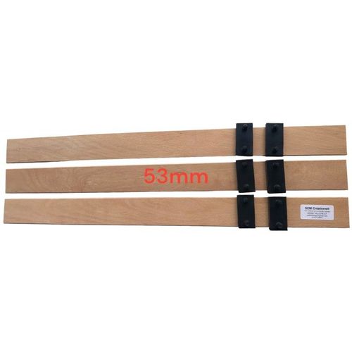 Lot 3 Lattes 82.7 Cm 827 X 53 X 8 Mm 7 Plis Avec 6 Embouts Pour Sommier, Bz, Latte De Lit, Scm Créations