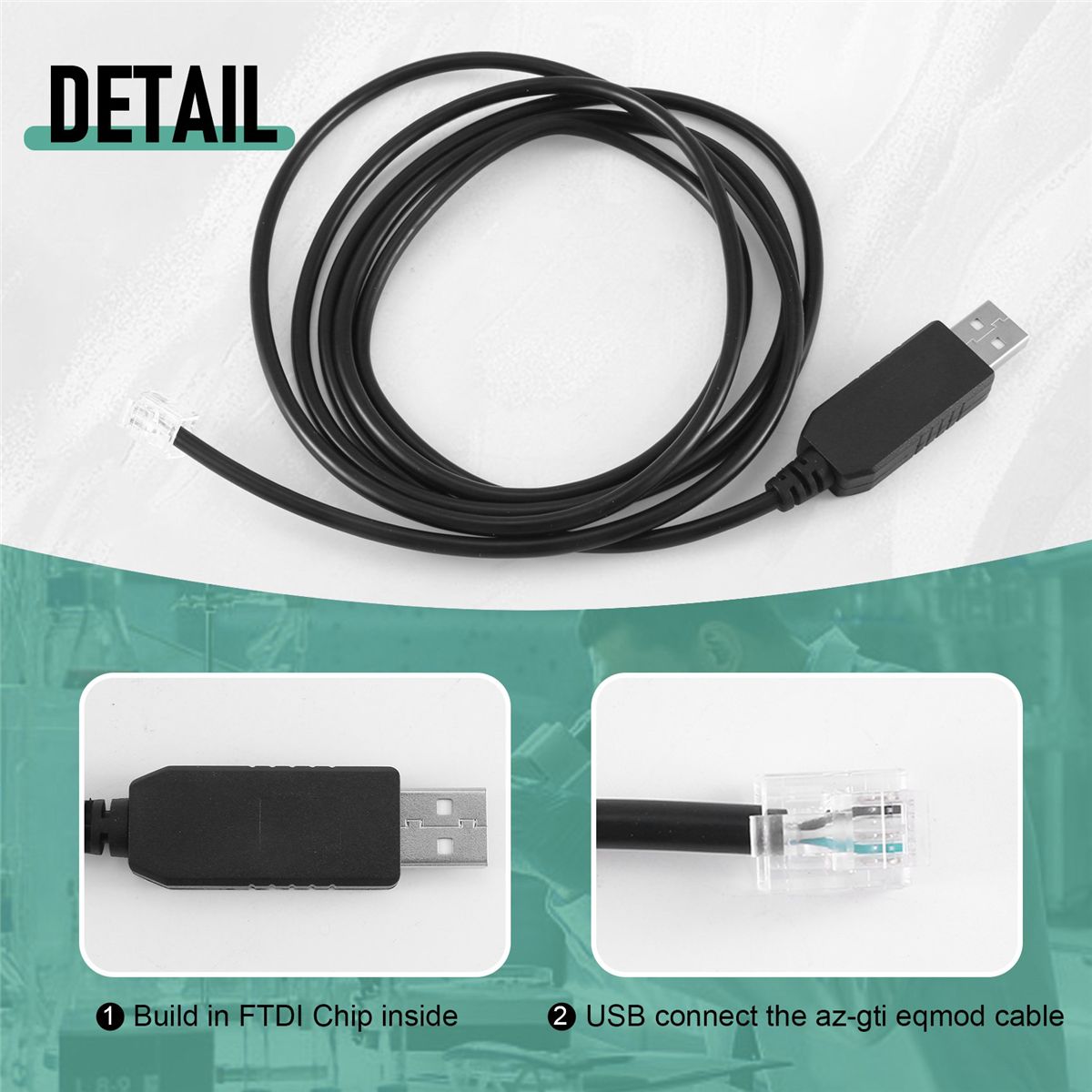 Adaptateur USB Vers Rj11 Rj12 6P4C C?ble de Contr?Le SRie ... - 6