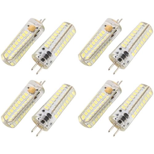 8x 6.5w Gy6.35 Ampoules Led 72 2835 Smd Led 320lm 50w Lampes Halog¿¿Nes ?Quivalent Dimmable Blanc Pur 6000k 360 Degr¿¿S Angle De Faisceau Ampoule De Ma?S En Silicone