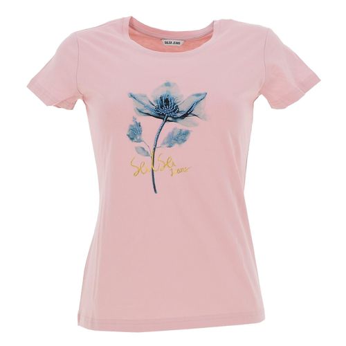 Tee Shirt Manches Courtes Salsa Graphic Flower Print T-Shirt Rose M
