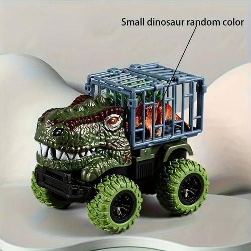 Jouets De Camion De Dinosaure À Retirer, Jouets De Camion De Transport De Voiture Avec Figurines De Dino Pour Garçons Et Tout-Petits, Jeux De Dinosaures T-Rex, Camion Monstre--Green Tyrannosaurus
