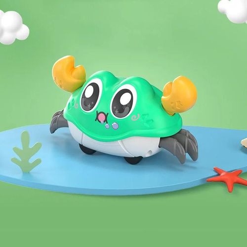 Crabe Rampant Inertiel Pour Bébé, Jouet Sensoriel De Développement, Dessin Animé Mignon, Interactif, Jouet De Marche Montessori, Cadeau De 1 2 3 Ans--Green