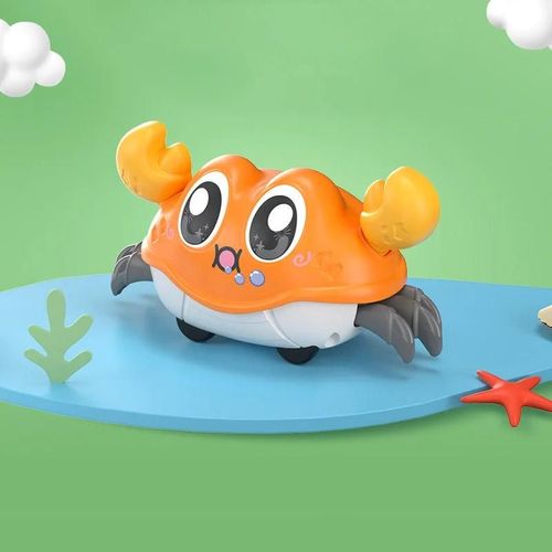 Crabe Rampant Inertiel Pour Bébé, Jouet Sensoriel De Développement, Dessin Animé Mignon, Interactif, Jouet De Marche Montessori, Cadeau De 1 2 3 Ans--Orange