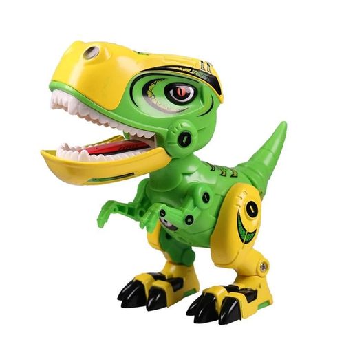 Figurines D'action De Dinosaure En Métal Pour Enfants, Corps En Alliage, Modèle De Vorannosaure, Jouets Avec Son Et Lumière, Éducation Précoce Des Enfants--Green