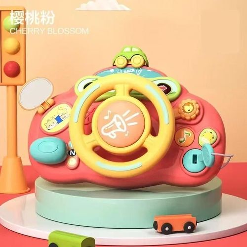 Jouet Électrique Pour Bébé De 0 À 36 Mois, Simulation De Voiture De Conduite, Copilote, Volant, Poussette, Jouets Éducatifs Précoces Pour Tout-Petits--Red