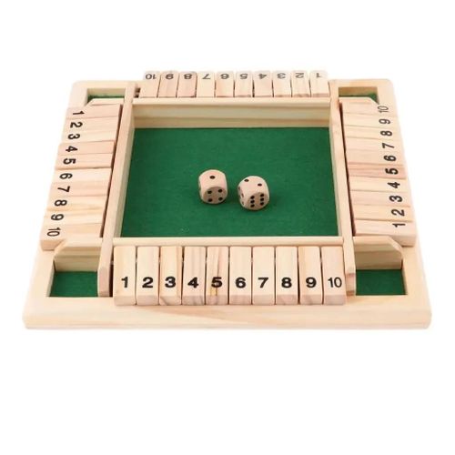 Jeu de société de luxe à quatre faces, 10 chiffres, boîte fermée, dés, Club de fête, jeux de boisson pour adultes et familles--NB200C1