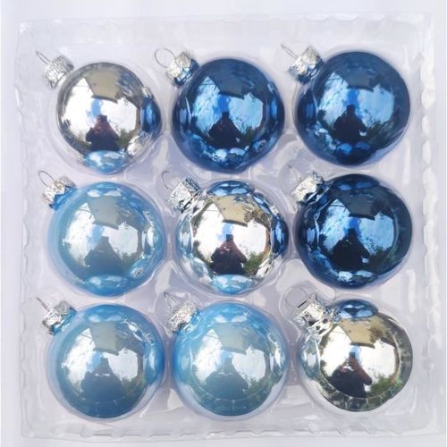 Lot de 18 Boules de Noel en VERRE Marron 6cm, Decoration Sapin de Noel.
