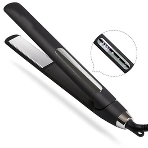 Lisseur À Cheveux En Céramique À Ions De Titane Avec Écran Lcd Tactile - Noir.