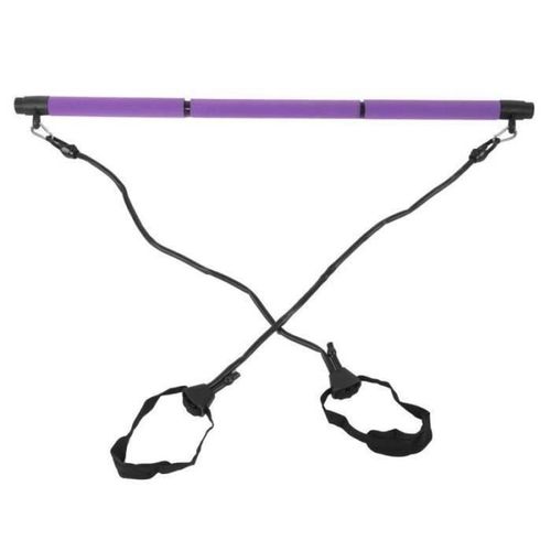 Ejlife Tiges De Yoga 3 Sections Réglable Pilates Bar Portable Pilates Workout Stick Body Building Extracteurmauve.