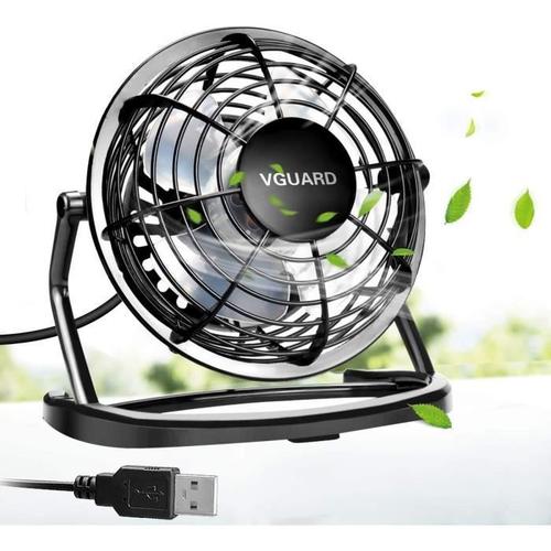 Mini Ventilateur De Bureau Usb Fan, 360degrés Rotation, Portable, Silencieux Pour Table Pc, Bébé Poussette, Maison, Bureau, Camping.