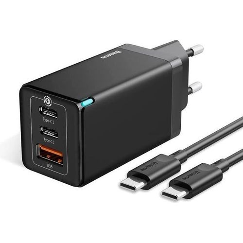 Baseus Chargeur 65w, Power Delivery Avec Gan Tech, Chargeur Usb Avec Câble De Chargeur Rapide Usb C 100w, Adaptateur Pour 111.