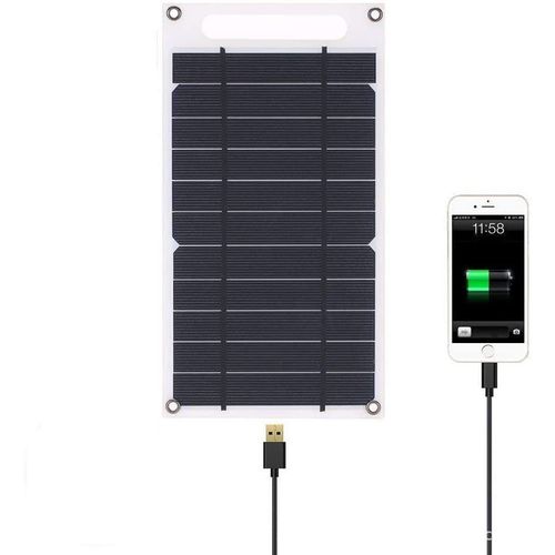 1 Chargeur Solaire De 10 Watts | Chargement De Téléphone Portable Avec Des Panneaux Solaires | Ultra-Léger Et Étanche | Sortie Usb