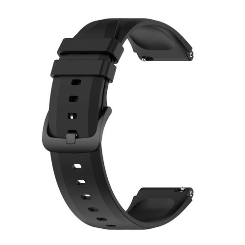 Bracelet En Silicone 22mm - Noir Pour Xiaomi Watch S1 /Mi Watch Sport/Garmin Venu 2/Huami Amazfit Gtr 3