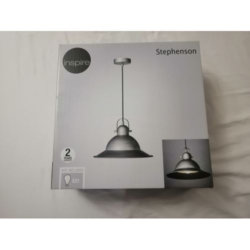 Suspensions style industriel aluminium brossé Diamètre 30 cm 1x e27