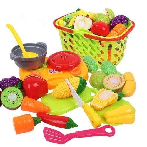 Z-C Fruits et legumes jouet a decouper dînette cuisine Jouets Imitation Jeu  de couper de fruits plastique pour enfants