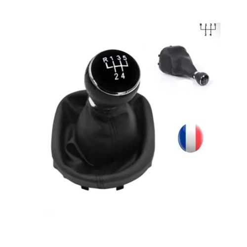 Pommeau Soufflet Levier 5 Vitesses Pour Touran 2003 À 2010 Caddy Iii 2004 À 2010 Diametre Trou 12 Mm