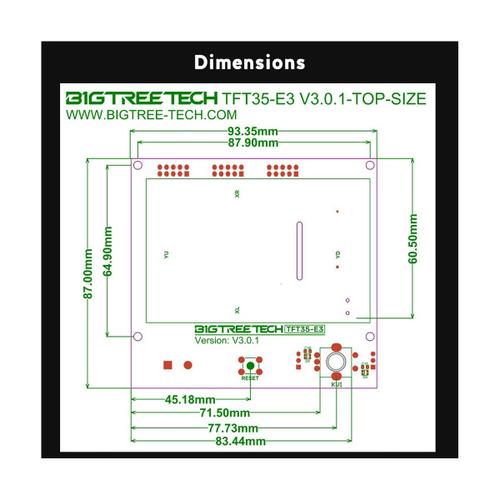TFT35 E3 V3.0 ?Cran Tactile 12864 Module WIFI Affichage LCD pour SKR Mini E3 V3.0 Octopus Pro Ender3 CR10 Imprimante 3D