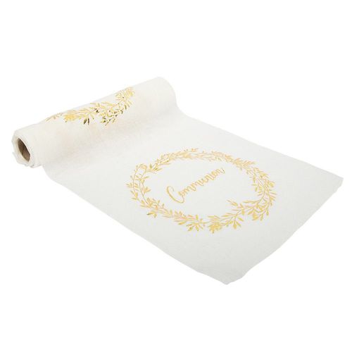 Chemin De Table Mousseline Communion 28cmx5m Or