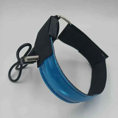 Brassard De Course De Nuit Shoous Avec Lumière Led,Ceinture De Sécurité,Bandeau De Sport,Bandeau De Cyclisme,Bandeau Anti-Rouleau - Type Usb Blue #B