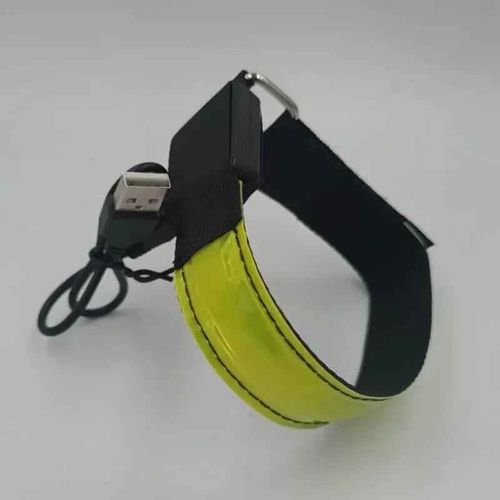 Brassard De Course De Nuit Shoous Avec Lumière Led,Ceinture De Sécurité,Bandeau De Sport,Bandeau De Cyclisme,Bandeau Anti-Rouleau - Type Usb Yellow #A