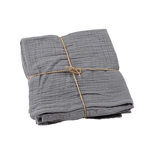 4 Serviettes Gaze De Coton Lavable 40cm Bleu Orage