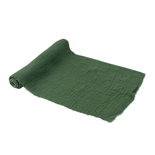 Chemin De Table Gaze De Coton 30cmx3m Vert Anglais