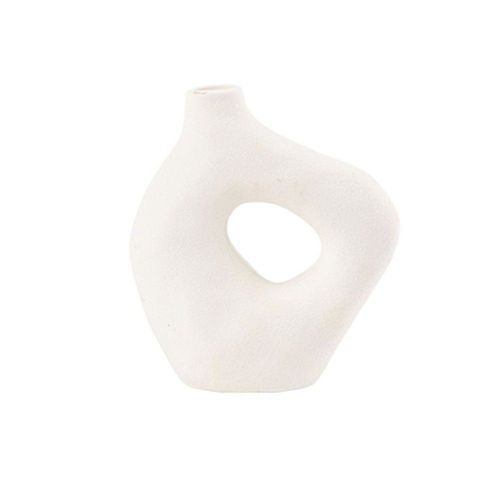 VASE GRÈS LAVAREDO 11.5X10CM BLANC