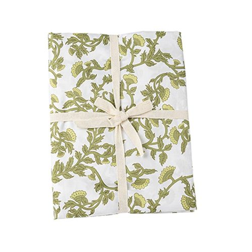 Nappe Tissu Lavable Botanique 140x240cm Pistache