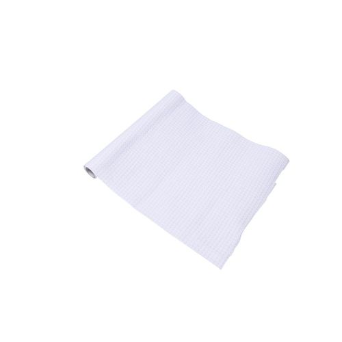 Chemin De Table Coton Nid D'abeille 28cmx3m Blanc