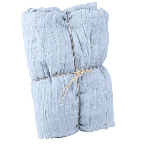 Chemin De Table Voile Étamine 90cmx3m Bleu Poudré