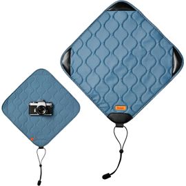 Caméra Protection Envelopper Taille L 38,5 X 38,5 Cm-Résistant À L'Eau,Anti-Rayures Et À La Poussière Pour Appareil Photo Reflex Et Téléobjectif (Bleu Acier) [1 Pièce]